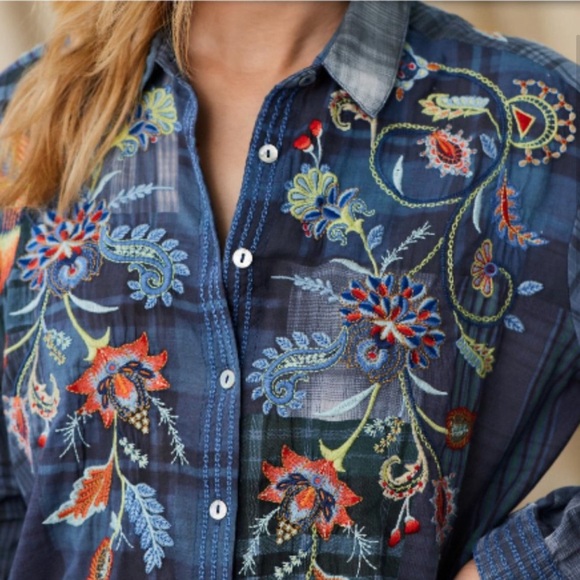 Johnny Was Tops - Johnny Was “Kyra Button Down Shirt Tunic”. New with tags.